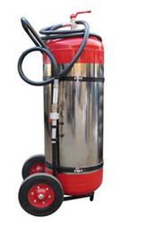 China Carbon Steel Wheeled Fire Extinguisher , 50KG Trolley Mounted Fire Extinguisher factory