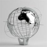 Outdoor Metal Planet Earth Sculpture SS 304 316 For Display