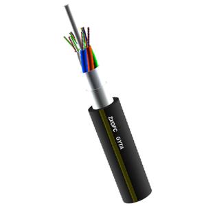 China Aluminum armored pipe Direct Burier SM/MM 12/24/48/96/144/288 core GYTA Fiber Optical Cable factory