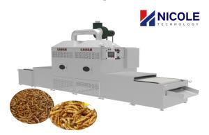 China Ce Plc Control Conveyor Microwave Dryer Machine For Tenebrio Industrial factory