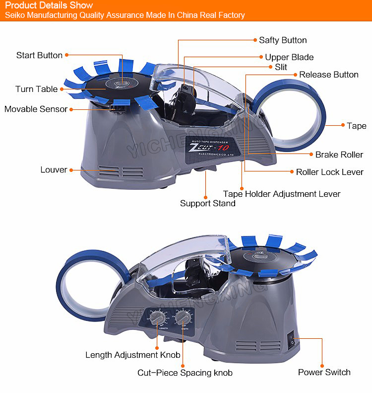 Convenient electric high-temperature adhesive tape dispenser cutter ZCUT-870
