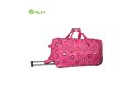 Printing Material Wheeled Duffel Rolling Luggage Bag