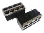 2x4 Multi Port RJ45 7.7Kg Retention Strength Glass Filled PA66 Housing