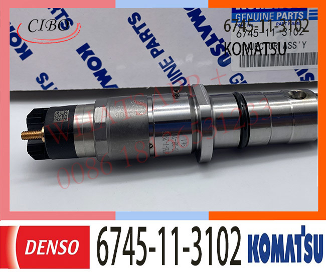 6745-11-3102 KOMATSU Fuel Injectors PC300-8 PC350-8 Excavator WA430-6 Loader 6D114 Engine