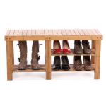 100% Natural Bamboo Home Furniture , Wooden Shoe Shelving Unit 87 X 28 X 45 Cm