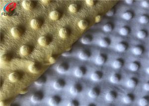 China 1mm Pile 100% Polyester Minky Dot Blanket Fabric Minky Plush Fabric factory