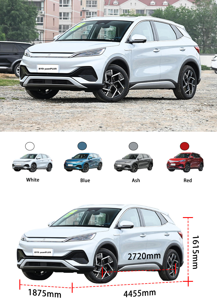 150kW BYD Used Cars Sedan 100% Electric Car EV BYD Yuan Plus Flagship