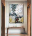 Interior Cold Abstraction Paintings 36 X 48 Inches Large Abstract Canvas Wall