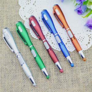 China 2015 Customized Logo Led Light Pen, Plastic Promotional Pen, Light up Ballpen with touch factory