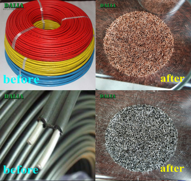 Small Scale Copper Granulator Machine , Copper Cable Granulator No Pollution