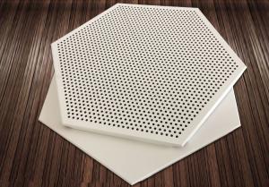 China Plain Hexagonal Sound Absorption Ceiling Panels Pre Painted 404mm factory