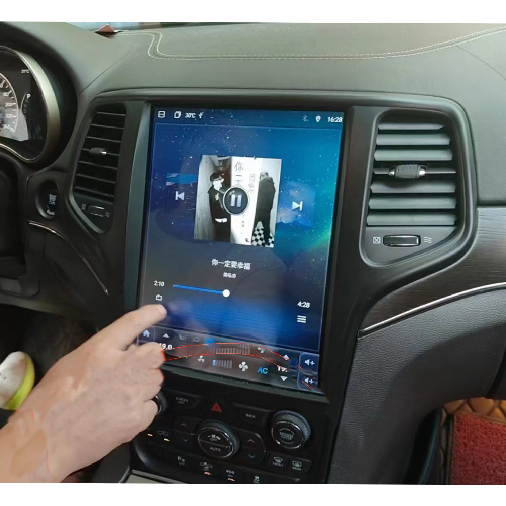 128GB Android 12.1In Car Radio For Jeep Grand Cherokee 2013-2018 Tesla Head Unit