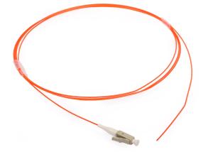 China LC Mulitimode Fiber Optic Pigtail with Orange Cable / Aqua Cable factory