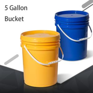 China Food Grade 20L Plastic Bucket with White Plastic Handle and Sealed Lid factory