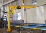 Swivel Column Boom Jib Crane 3 Ton Ground Mounting With Electric Hoist