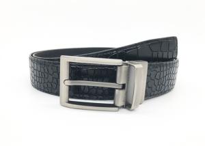 China Mens Formal Suit Belt Reversible Leather 1-3/8”（35mm）Wide 1 For 2 Rotate Buckle factory