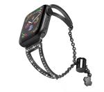 Metal Apple Watch Strap Herringbone Diamond Encrusted