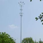 HDG Telescopic Telecommunication Towers , Monopole Cell Tower With Lights