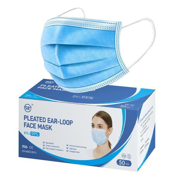 factory civilian grade non woven 3 ply face mask non-woven disposable 3ply face