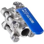 Silver Stainless Steel 201 304 316 Butt Weld Ball Valve with Manual Handle