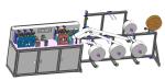 300kw Power Cupped Face Mask Machine , Face Mask Manufacturing Machine PLC