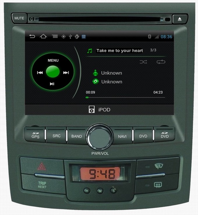 Ouchuangbo Ssangyong Kororando S150 Platform Android 4.0 DVD Player GPS Navi Radio MP3 EQ