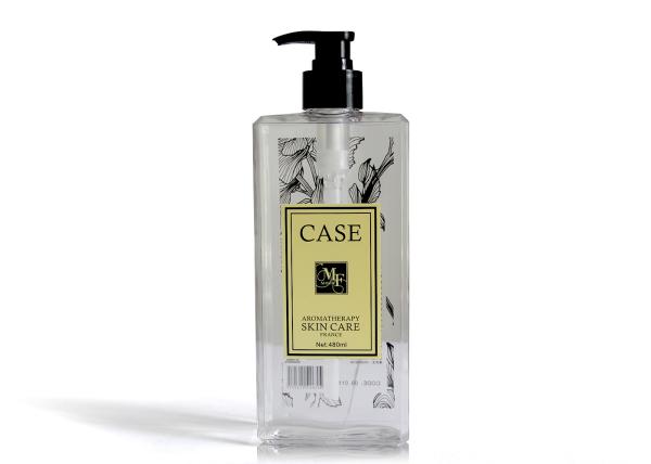 480ml Decorative Shampoo And Conditioner Bottles , Clear Plastic Refillable