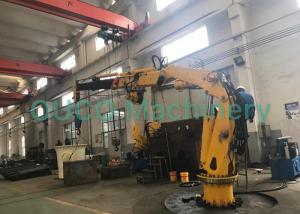 China Yellow Hydraulic Folding Boom Crane Versatile With Different Types Control Systems factory