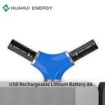 1.5v Lithium Ion Li Ion Usb Rechargeable Battery NSC AA 01 1000mah