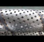 304 316 Perforated Filter Tube , Coating Oil Filtration Perforated Metal Pipe