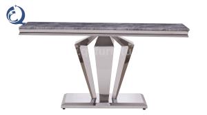 China OEM 140x45x75cm Metal Marble Top Console Table For Living Room factory