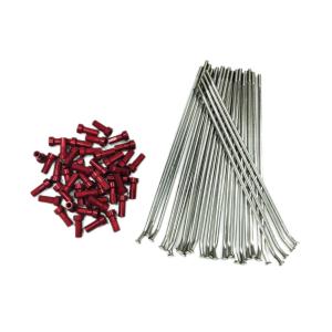8G 9G 10G Motorcycle Spokes and Red Alloy Nipples for Replacement/Upgrade