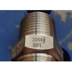 ASTM A182 F53 Forged NPT Hex Nipple class 3000 size: 1/2''ASME B16.11