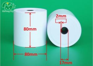 China Bio - Degradable 80x80 Thermal Paper Rolls For Hotel Supermarket Worldwide Universal Core factory