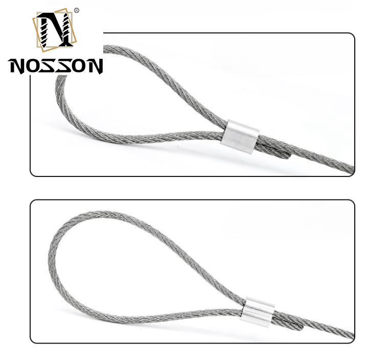 DIN Standard Metric Stainless Steel Wire Rope Accessories Double Hole Hourglass Shape Ferrules for Excellent Efficiency