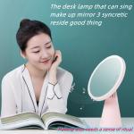 Desktop Round Portable Pantone Color Makeup Vanity Beauty LED Mirror