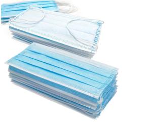 China Blue Disposable Non Woven Face Mask Dust Prevention High Dust Removing Rate factory