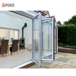 Customized Heavy Duty 6063 Aluminum Folding Doors Thermal Break Bi Fold Door