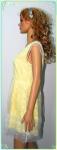 Round neck sleeveless ladies dresses with polyester S M L XL
