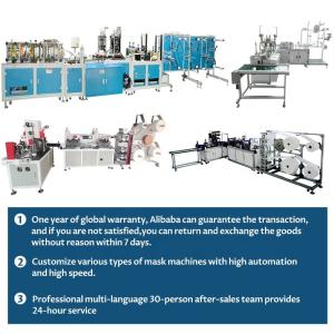China Folding Elastic Earloop Mask Machine 22kW Mask Making Equipment on sale