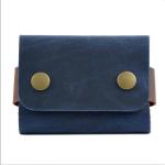 Business Gift Brown Genuine Leather Credit Card Wallet for Men Cowhide Card