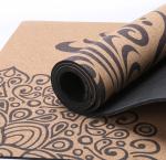 Cork Material Yoga Mat, Workout mat, Patterned Design Cork Yoga Mat, ECO
