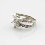 Designer Jewelry Sterling Silver with Yellow Cubic Zircon Flower Gemstone Ring