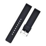 Fashion 20mm Black Silicone Watch Strap With Stainless Steel 201L Buckle