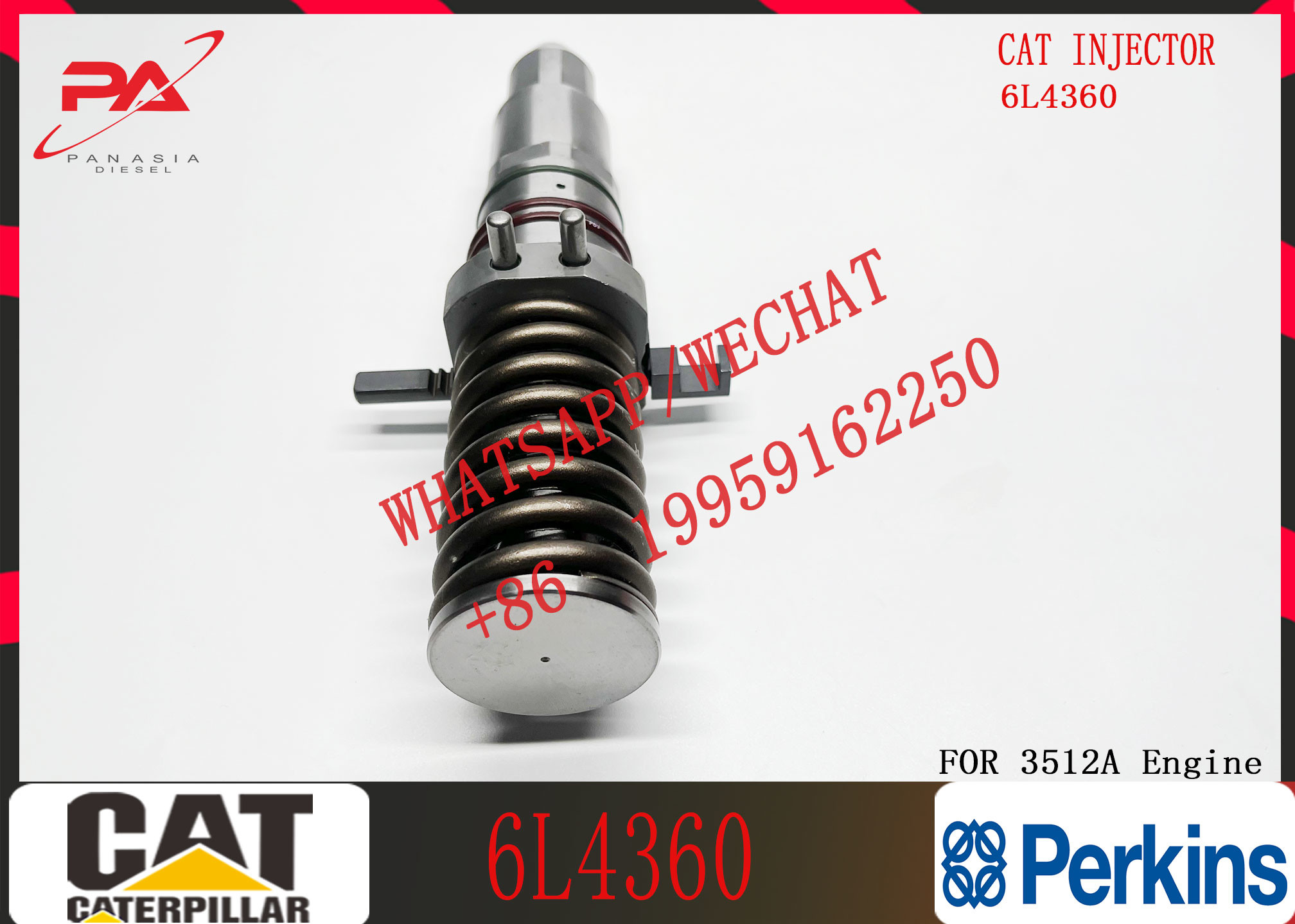 Common rail injector fuel injecto 6L4360 0R-8338 111-3718 10R-1252 for 3512A Excavator
