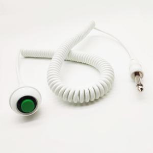 China Flexible Coiling Cables Pushbutton To 6.35 Plug Spira Custom Spring Wire factory