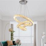 Interior Hotel Art Staircase Decoration Artistic Living Room Led Crystal Pendant