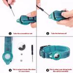Polyester Outdoor Dog Pet Collars Leashes For Apple Airtag
