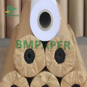China Cad Engineering Drawing Paper 80gr 20lb thick Virgin Pulp White Roll factory