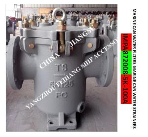 China IMPA872008-JIS 5K-5K-125A- S-TYPE main engine sea water pump inlet straight-through cylindrical sea water filter factory